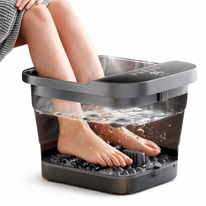 Fodbad med massage og varme – foldbar fodspa 4-i-1