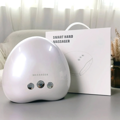 Håndmassager med varme og lufttryk inklusive emballage og tilbehør