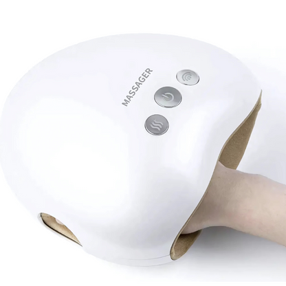 Håndmassager med lufttryk og varme til lindring af spændte og trætte hænder