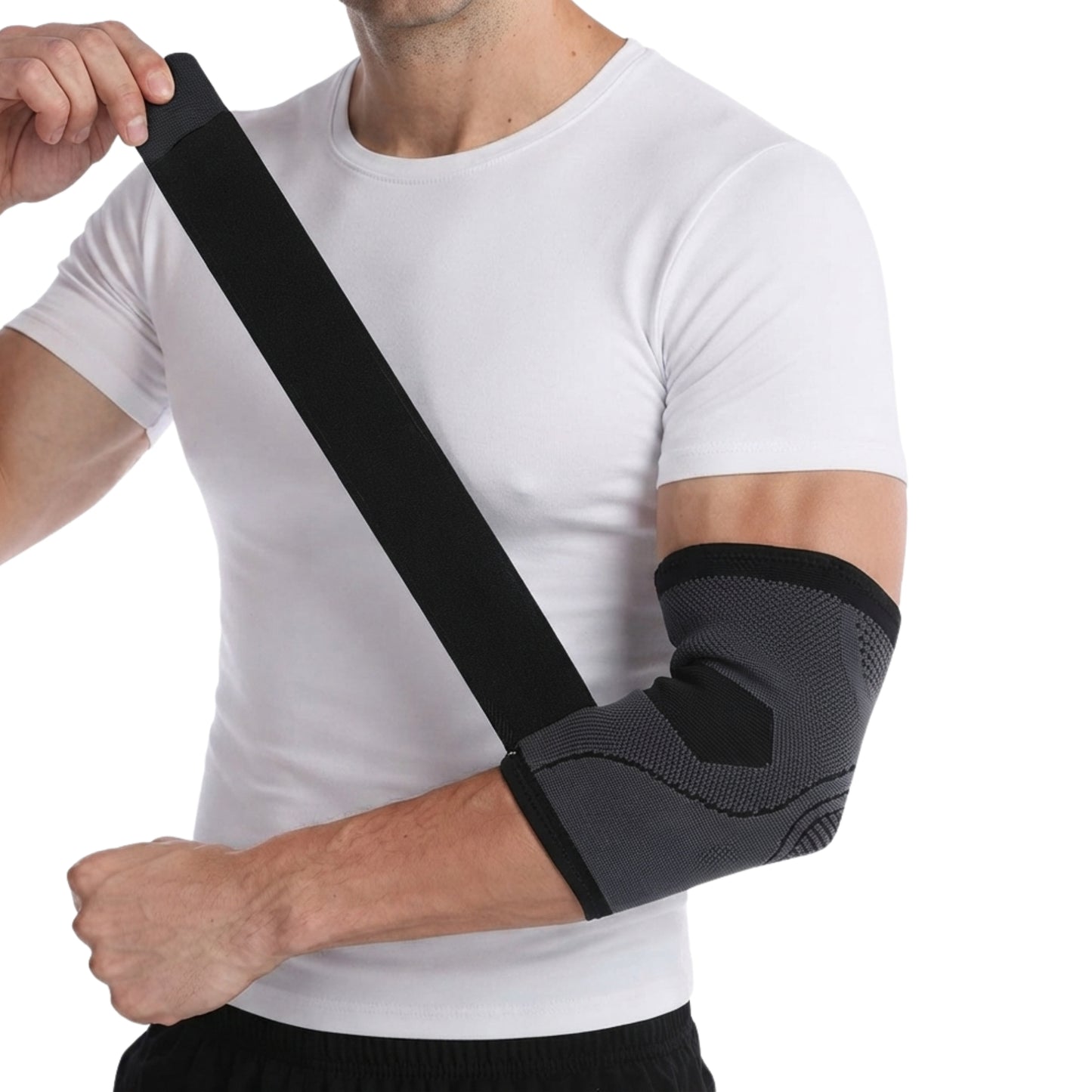 Støttebind til albue med strap